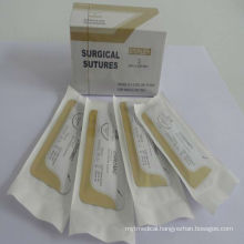 High Collagen Purity Sterile Absorbable Chromic Catgut Suture with needle